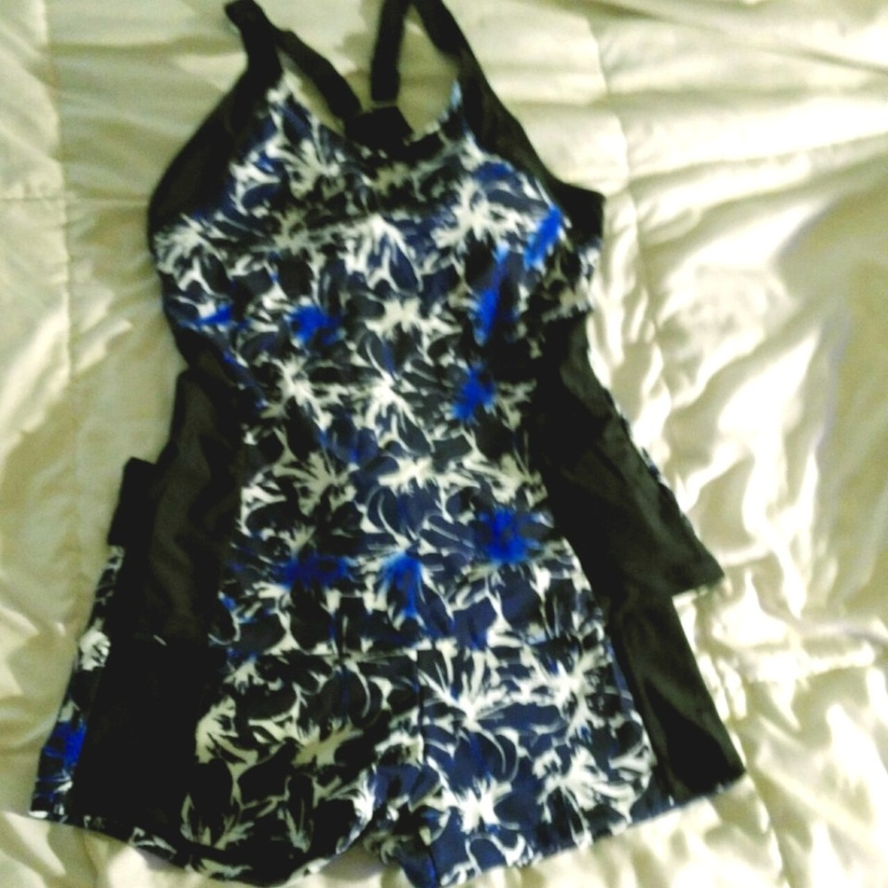 Boy Short, Racerback, skirted top swimsuit